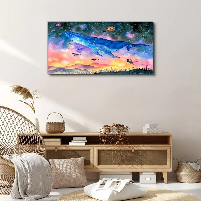 Foto auf leinwand Die Weltraumreise des Wals