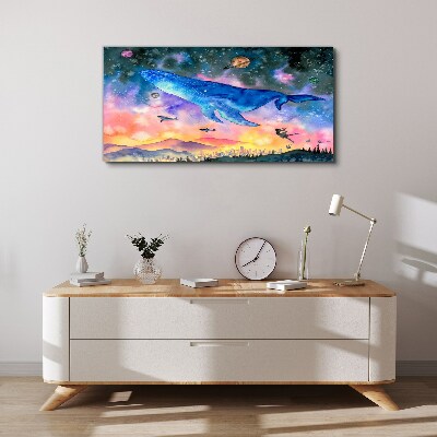 Foto auf leinwand Die Weltraumreise des Wals