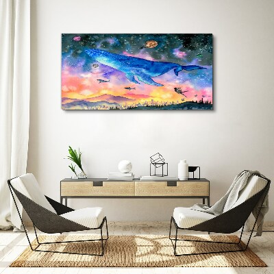 Foto auf leinwand Die Weltraumreise des Wals