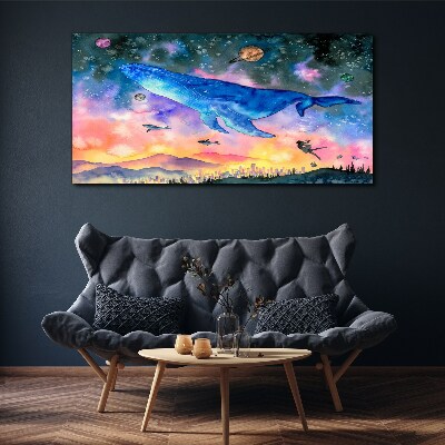 Foto auf leinwand Die Weltraumreise des Wals