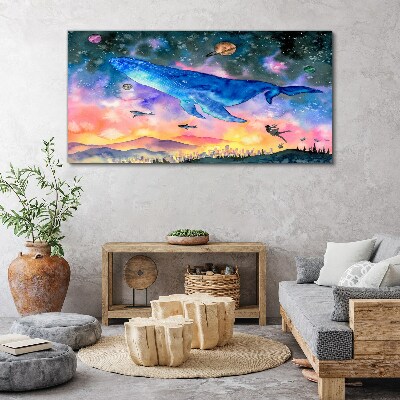 Foto auf leinwand Die Weltraumreise des Wals