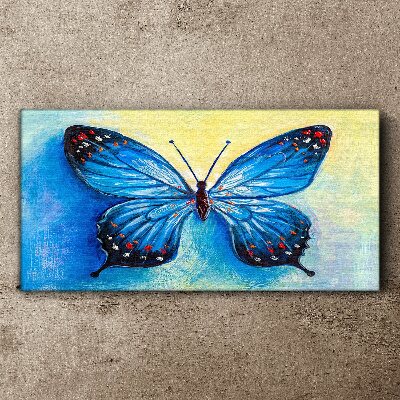 Foto auf leinwand Blauer Schmetterling auf abstraktem Hintergrund