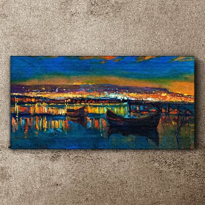 Foto auf leinwand Die Bucht im Schein des Sonnenuntergangs