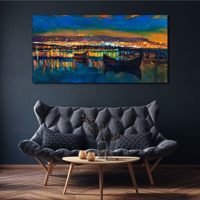 Foto auf leinwand Die Bucht im Schein des Sonnenuntergangs
