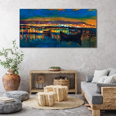 Foto auf leinwand Die Bucht im Schein des Sonnenuntergangs