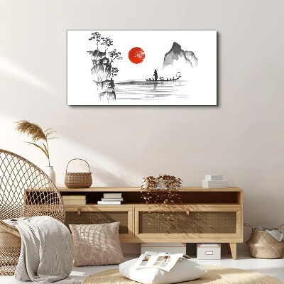 Foto auf leinwand Ein ruhiger Morgen am Fluss