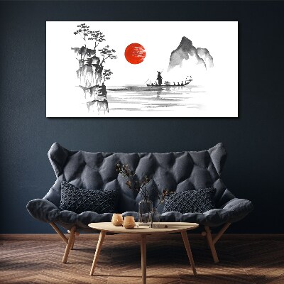 Foto auf leinwand Ein ruhiger Morgen am Fluss
