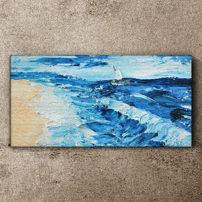 Foto auf leinwand Ruhige See mit einem Segelboot