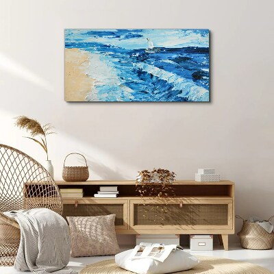 Foto auf leinwand Ruhige See mit einem Segelboot