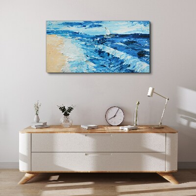 Foto auf leinwand Ruhige See mit einem Segelboot