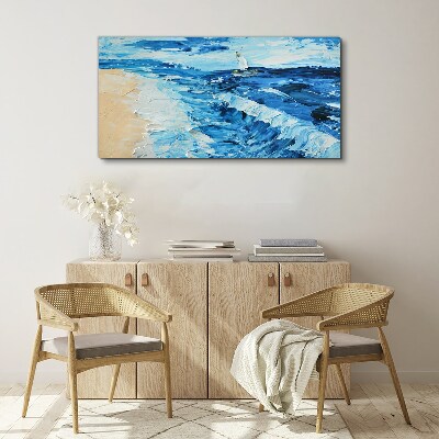 Foto auf leinwand Ruhige See mit einem Segelboot