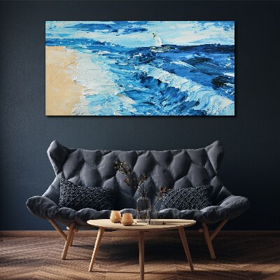 Foto auf leinwand Ruhige See mit einem Segelboot