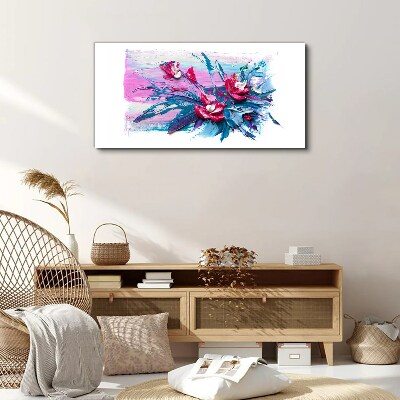 Foto auf leinwand Ein Blumenarrangement in intensiven Farben