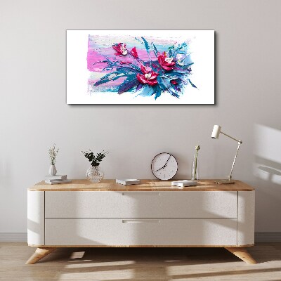 Foto auf leinwand Ein Blumenarrangement in intensiven Farben