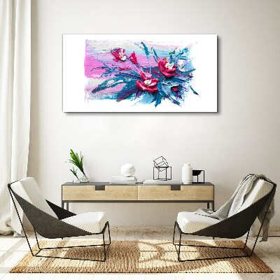 Foto auf leinwand Ein Blumenarrangement in intensiven Farben