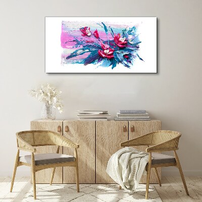 Foto auf leinwand Ein Blumenarrangement in intensiven Farben