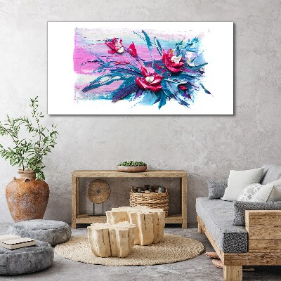 Foto auf leinwand Ein Blumenarrangement in intensiven Farben