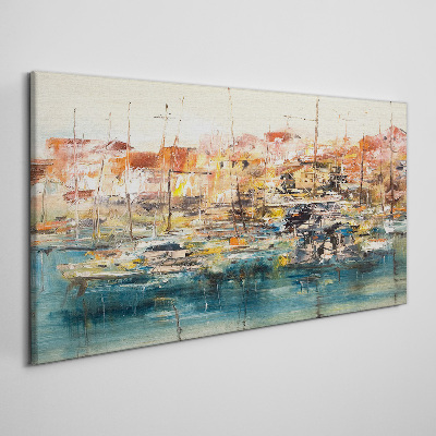 Foto leinwand Hafenlandschaften in Pastellfarben