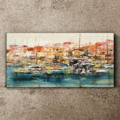 Foto leinwand Hafenlandschaften in Pastellfarben