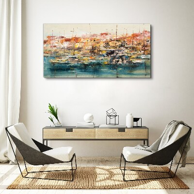 Foto leinwand Hafenlandschaften in Pastellfarben