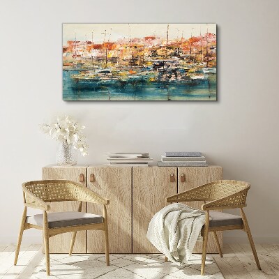Foto leinwand Hafenlandschaften in Pastellfarben