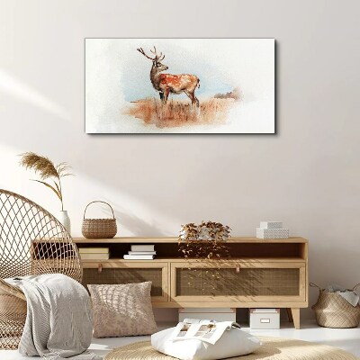 Foto auf leinwand Hirsch auf der Wiese