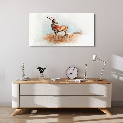 Foto auf leinwand Hirsch auf der Wiese