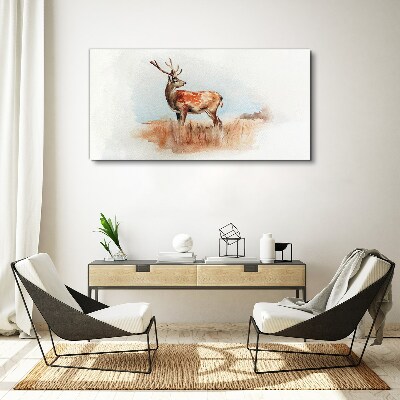 Foto auf leinwand Hirsch auf der Wiese