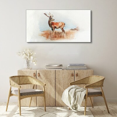 Foto auf leinwand Hirsch auf der Wiese