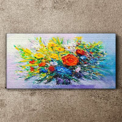 Foto auf leinwand Ein Blumenarrangement in intensiven Farben