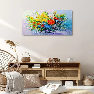 Foto auf leinwand Ein Blumenarrangement in intensiven Farben