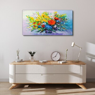 Foto auf leinwand Ein Blumenarrangement in intensiven Farben