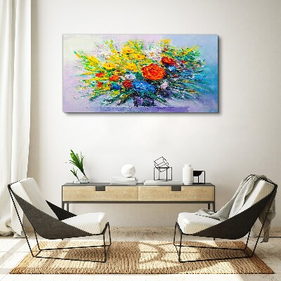 Foto auf leinwand Ein Blumenarrangement in intensiven Farben