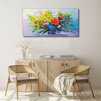 Foto auf leinwand Ein Blumenarrangement in intensiven Farben