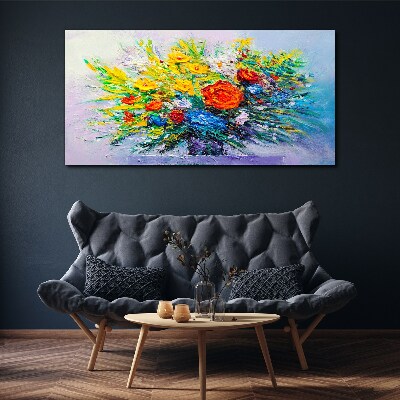 Foto auf leinwand Ein Blumenarrangement in intensiven Farben