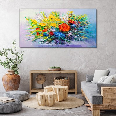 Foto auf leinwand Ein Blumenarrangement in intensiven Farben