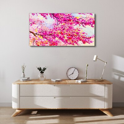 Foto auf leinwand Blütenexplosionen in Pink