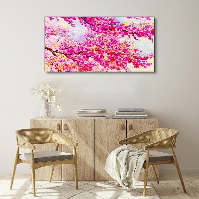 Foto auf leinwand Blütenexplosionen in Pink