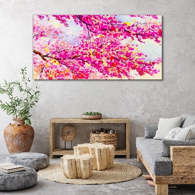 Foto auf leinwand Blütenexplosionen in Pink