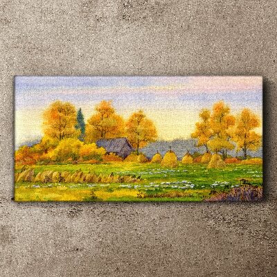 Bild auf leinwand Goldener Herbst in der ländlichen Landschaft