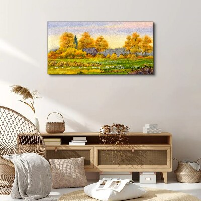 Bild auf leinwand Goldener Herbst in der ländlichen Landschaft