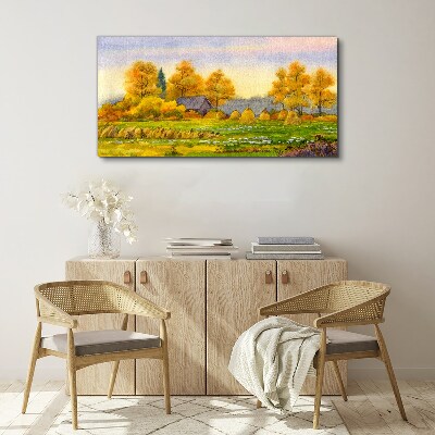 Bild auf leinwand Goldener Herbst in der ländlichen Landschaft