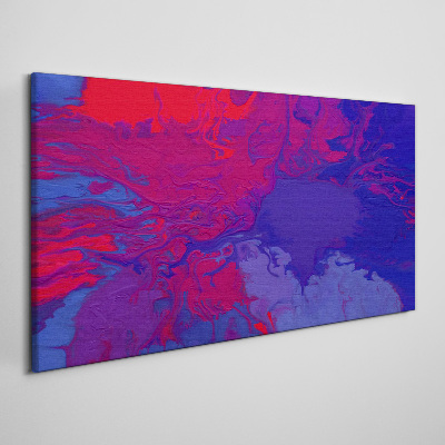 Leinwandbild Eine Welle von Farben in Lila und Blau