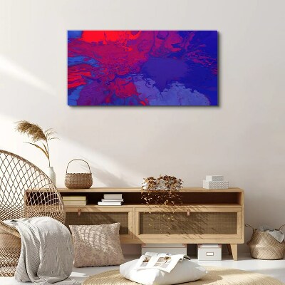 Leinwandbild Eine Welle von Farben in Lila und Blau