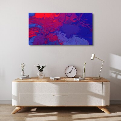 Leinwandbild Eine Welle von Farben in Lila und Blau