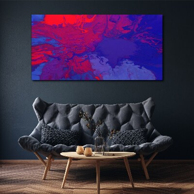 Leinwandbild Eine Welle von Farben in Lila und Blau