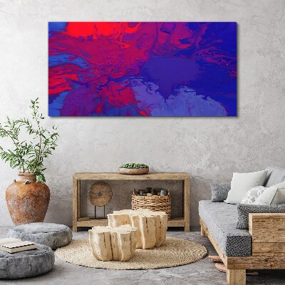 Leinwandbild Eine Welle von Farben in Lila und Blau