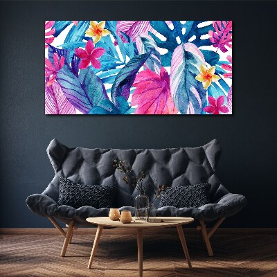 Foto leinwand Tropisches Farbmosaik