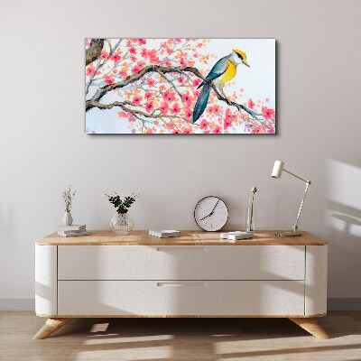 Foto auf leinwand Frühlingsvogel auf einem Ast