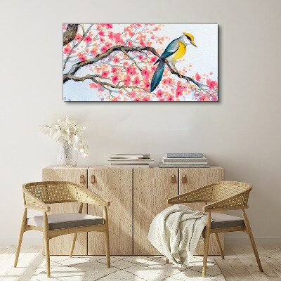 Foto auf leinwand Frühlingsvogel auf einem Ast
